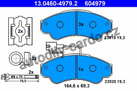 Sada brzdových destiček ATE 13.0460-4979 (AT 604979) - CITROËN ,FIAT, PEUGEOT