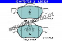 Sada brzdových destiček ATE Ceramic 13.0470-7221 (AT LD7221)