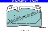 Sada brzdových destiček ATE Ceramic 13.0470-4879 (AT LD4879)