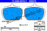 Sada brzdových destiček ATE 13.0460-6910 (AT 606910) - FORD