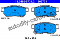 Sada brzdových destiček ATE 13.0460-5731 (AT 605731)