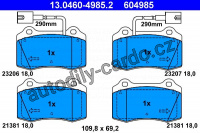 Sada brzdových destiček ATE 13.0460-4985 (AT 604985) - ALFA ROMEO