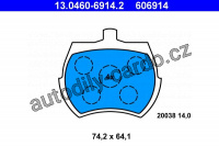 Sada brzdových destiček ATE 13.0460-6914 (AT 606914) - AUSTIN, ROVER