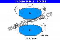 Sada brzdových destiček ATE 13.0460-4986 (AT 604986) - RENAULT