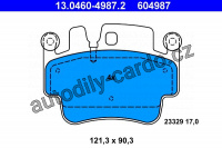 Sada brzdových destiček ATE 13.0460-4987 (AT 604987) - PORSCHE