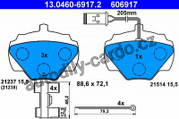 Sada brzdových destiček ATE 13.0460-6917 (AT 606917) - LAND ROVER