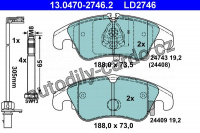 Sada brzdových destiček ATE Ceramic 13.0470-2746 (AT LD2746) - AUDI