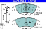 Sada brzdových destiček ATE Ceramic 13.0470-2746 (AT LD2746) - AUDI