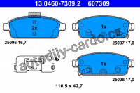 Sada brzdových destiček ATE 13.0460-7309 (AT 607309)
