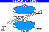 Sada brzdových destiček ATE 13.0460-2983 (AT 602983) - RENAULT
