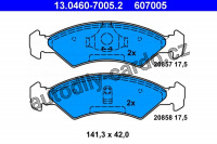 Sada brzdových destiček ATE 13.0460-7005 (AT 607005) - FORD