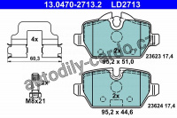 Sada brzdových destiček ATE Ceramic 13.0470-2713 (AT LD2713) - BMW, MINI