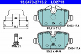 Sada brzdových destiček ATE Ceramic 13.0470-2713 (AT LD2713) - BMW, MINI