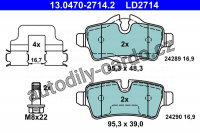 Sada brzdových destiček ATE Ceramic 13.0470-2714 (AT LD2714) - MINI