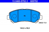 Sada brzdových destiček ATE 13.0460-5752 (AT 605752) - NISSAN