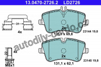 Sada brzdových destiček ATE Ceramic 13.0470-2726 (AT LD2726) - MERCEDES-BENZ