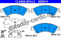Sada brzdových destiček ATE 13.0460-8014 (AT 608014)