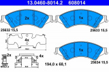 Sada brzdových destiček ATE 13.0460-8014 (AT 608014)