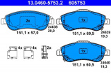 Sada brzdových destiček ATE 13.0460-5753 (AT 605753) - HONDA