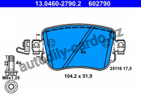 Sada brzdových destiček ATE 13.0460-2790 (AT 602790)
