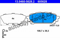 Sada brzdových destiček ATE 13.0460-5628 (AT 605628)