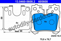 Sada brzdových destiček ATE 13.0460-5608 (AT 605608)
