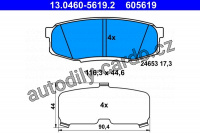 Sada brzdových destiček ATE 13.0460-5619 (AT 605619)