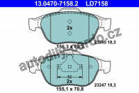 Sada brzdových destiček ATE Ceramic 13.0470-7158 (AT LD7158)