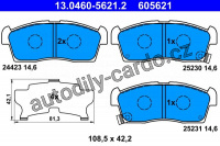Sada brzdových destiček ATE 13.0460-5621 (AT 605621)
