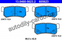 Sada brzdových destiček ATE 13.0460-5623 (AT 605623)