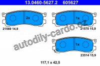 Sada brzdových destiček ATE 13.0460-5627 (AT 605627)