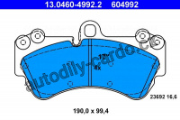 Sada brzdových destiček ATE 13.0460-4992 (AT 604992) - PORSCHE, VW