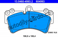 Sada brzdových destiček ATE 13.0460-4993 (AT 604993) - AUDI, PORSCHE, VW