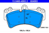 Sada brzdových destiček ATE 13.0460-4993 (AT 604993) - AUDI, PORSCHE, VW