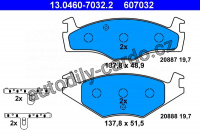 Sada brzdových destiček ATE 13.0460-7032 (AT 607032) - SEAT, VW