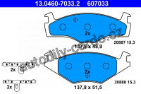 Sada brzdových destiček ATE 13.0460-7033 (AT 607033) - SEAT, VW