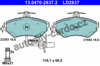 Sada brzdových destiček ATE Ceramic 13.0470-2837 (AT LD2837) - AUDI, SEAT, VW