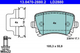 Sada brzdových destiček ATE Ceramic 13.0470-2880 (AT LD2880) - AUDI, SEAT, ŠKODA, VW