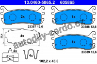 Sada brzdových destiček ATE 13.0460-5865 (AT 605865)