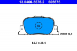 Sada brzdových destiček ATE 13.0460-5676 (AT 605676) - TOYOTA