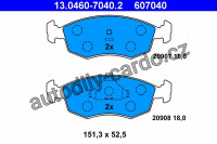 Sada brzdových destiček ATE 13.0460-7040 (AT 607040) - FORD