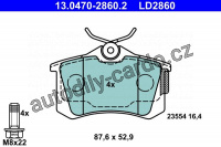 Sada brzdových destiček ATE Ceramic 13.0470-2860 (AT LD2860) - AUDI