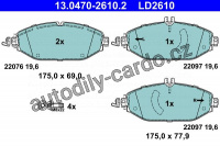 Sada brzdových destiček ATE 13.0470-2610 (AT LD2610)