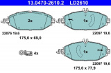 Sada brzdových destiček ATE 13.0470-2610 (AT LD2610)