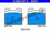 Sada brzdových destiček ATE 13.0460-3011 (AT 603011) - ALFA ROMEO