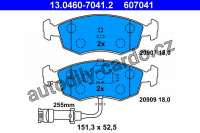 Sada brzdových destiček ATE 13.0460-7041 (AT 607041) - FORD