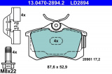 Sada brzdových destiček ATE Ceramic 13.0470-2894 (AT LD2894) - AUDI, SEAT, ŠKODA, VW