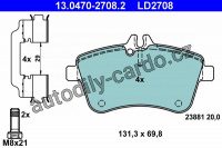 Sada brzdových destiček ATE 13.0470-2708 (AT LD2708)