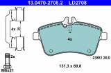 Sada brzdových destiček ATE 13.0470-2708 (AT LD2708)