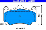 Sada brzdových destiček ATE 13.0460-4999 (AT 604999) - PORSCHE